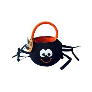 Spider Halloween Trick Or Treat Felt Basket Bag With Handle
